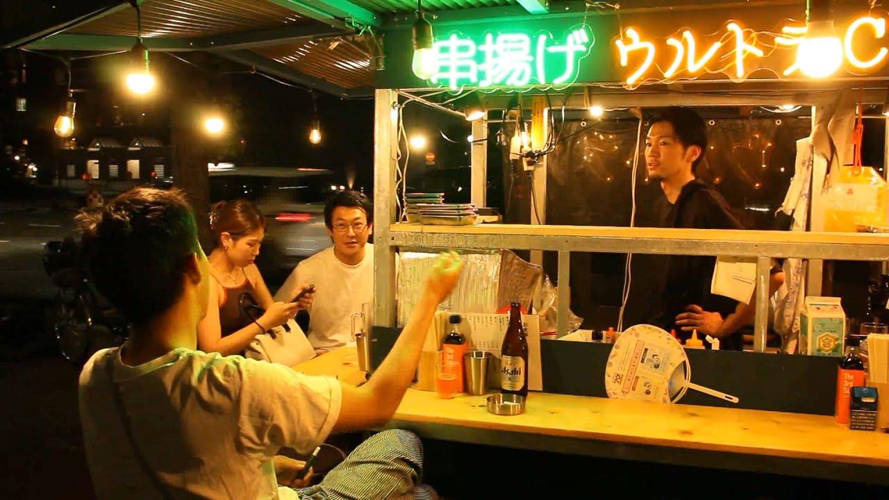 【新規参入した中洲屋台🍜🍺】組み立て～料理まで全てワンオペな福岡屋台に開店前から密着!! Japanese street food | Japanese food