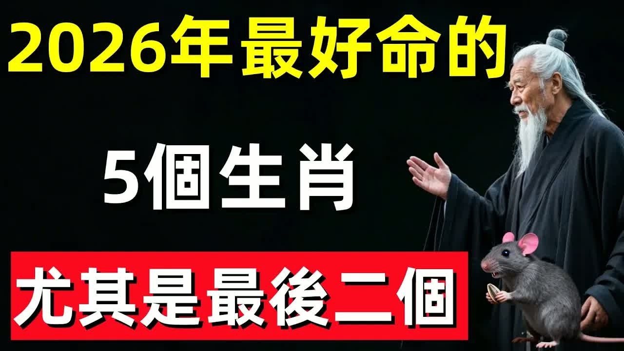 2026年最好命的5個生肖！都有老天爺保護！尤其是最後二個，有意外大財之喜，備好麻袋裝鈔票！一生大富大貴之命！#修行思維 #修行 #福報 #禪 #道德經 #覺醒 #開悟 #禅修