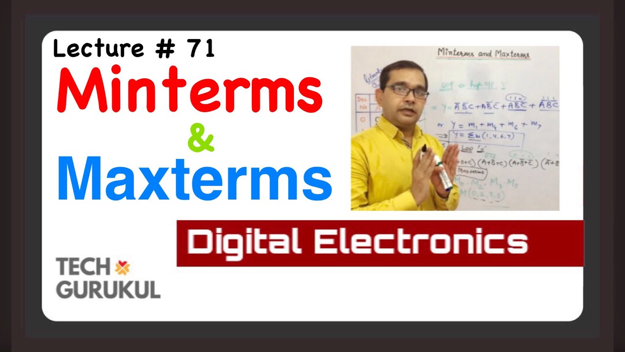 71. Minterms (SOP) & Maxterms (POS) | Boolean Algebra | TECH GURUKUL By Dinesh Arya