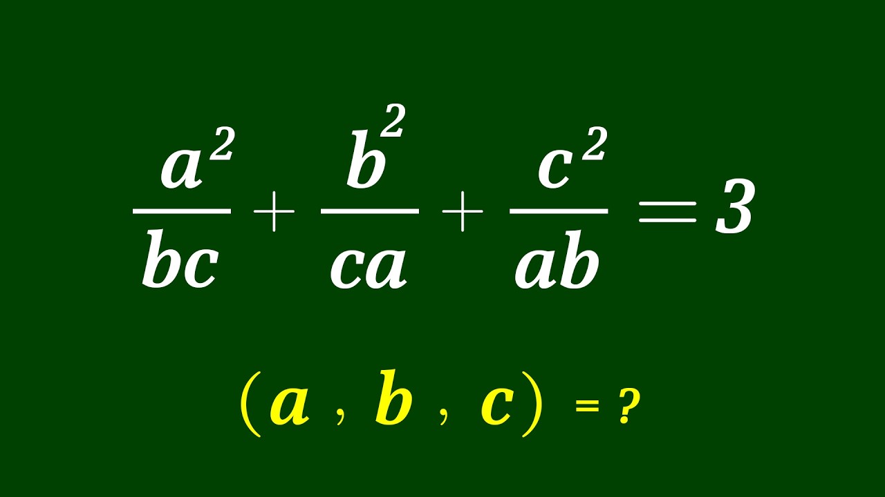 A Nice Algebra Problem | Math Olympiad a=? b=? c=?