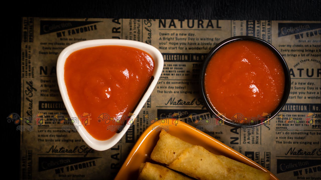 সিম্পল টমেটো সস | খুব সহজভাবে তৈরী করে বছর জুড়ে ভালো ভাবে সংরক্ষণ করে রাখার টিপস দিয়েছি ভিডিওতে