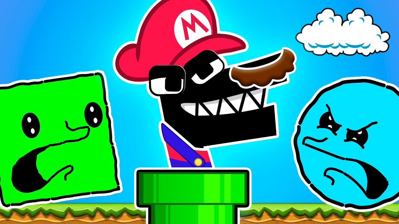 ALPHABET LORE pero ES SUPER MARIO BROS | Cuadradito y Circulito