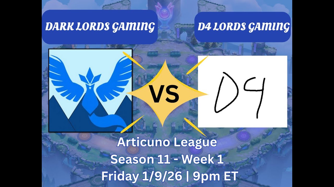 Articuno Unite League Season 11 Week 1 -  D4 Gaming and Dark Lords Gaming