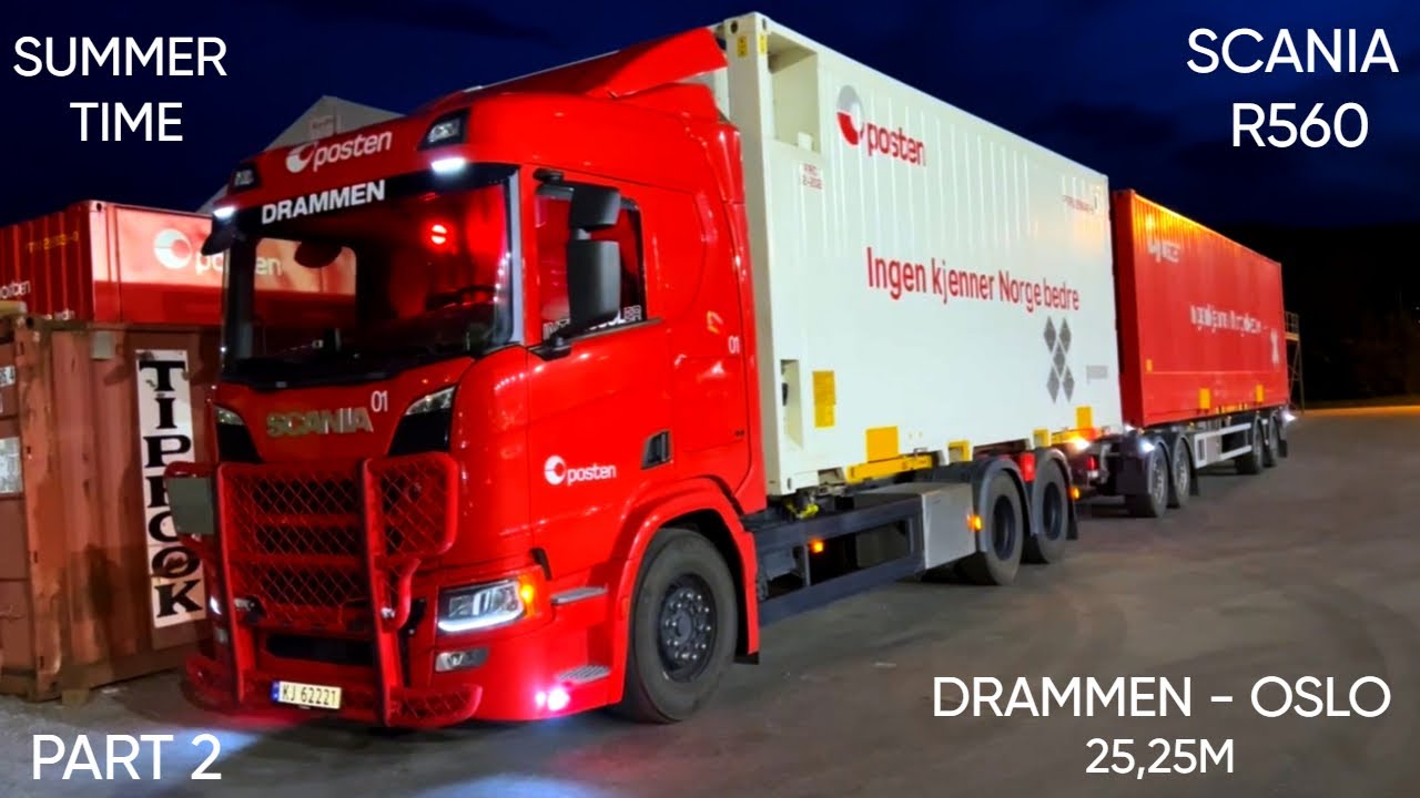 25,25 METER SCANIA TRUCK DRIVING | DRAMMEN - OSLO | SUMMER 2024 | PART 2 |