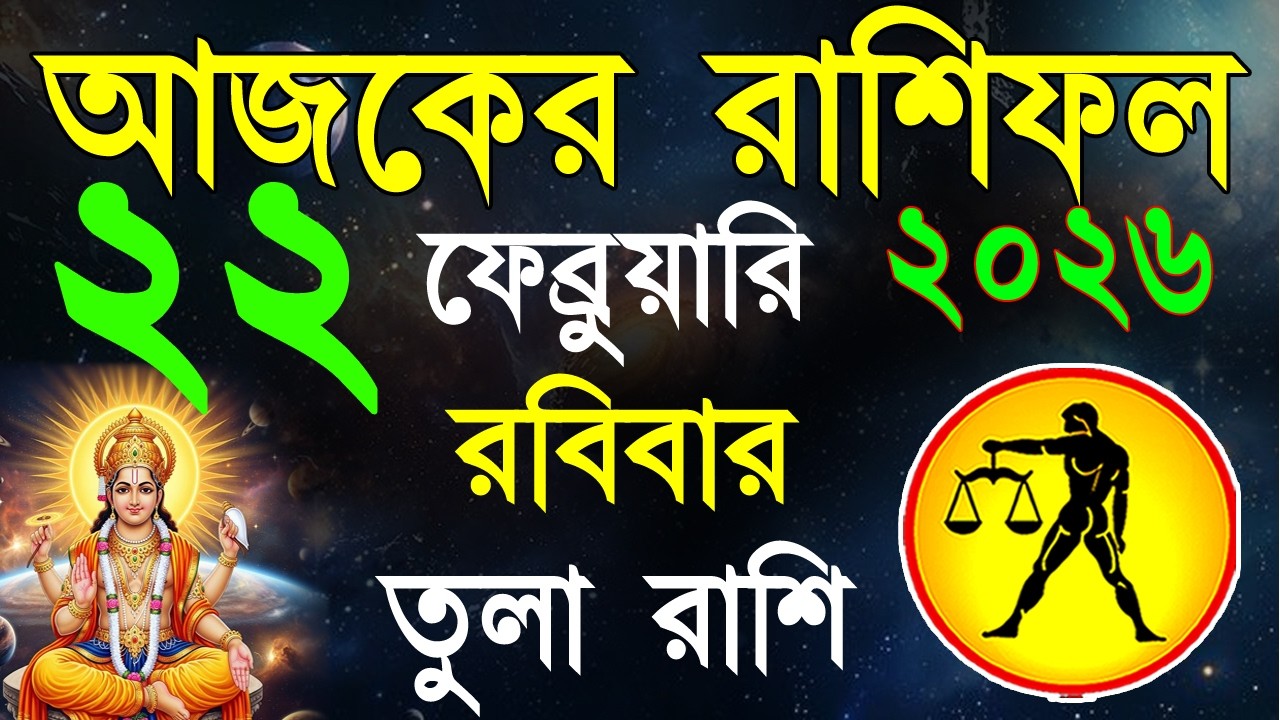 Ajker Rashifal 22Fabruary 2026 | তুলা রাশিফল ২২ফেব্রুয়ারি | Tula Rashi | #ajkerrashifal | Libra 2026