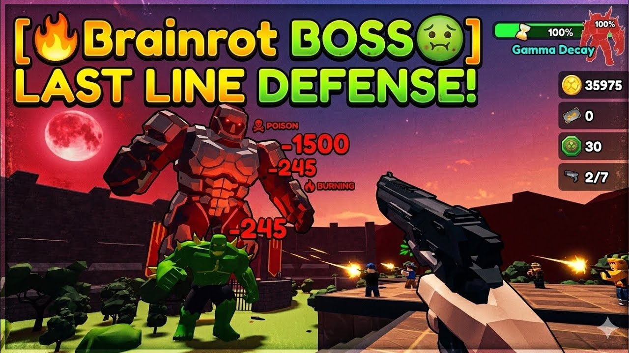 Roblox [Brainrot Boss] Hold the Last Line Gameplay