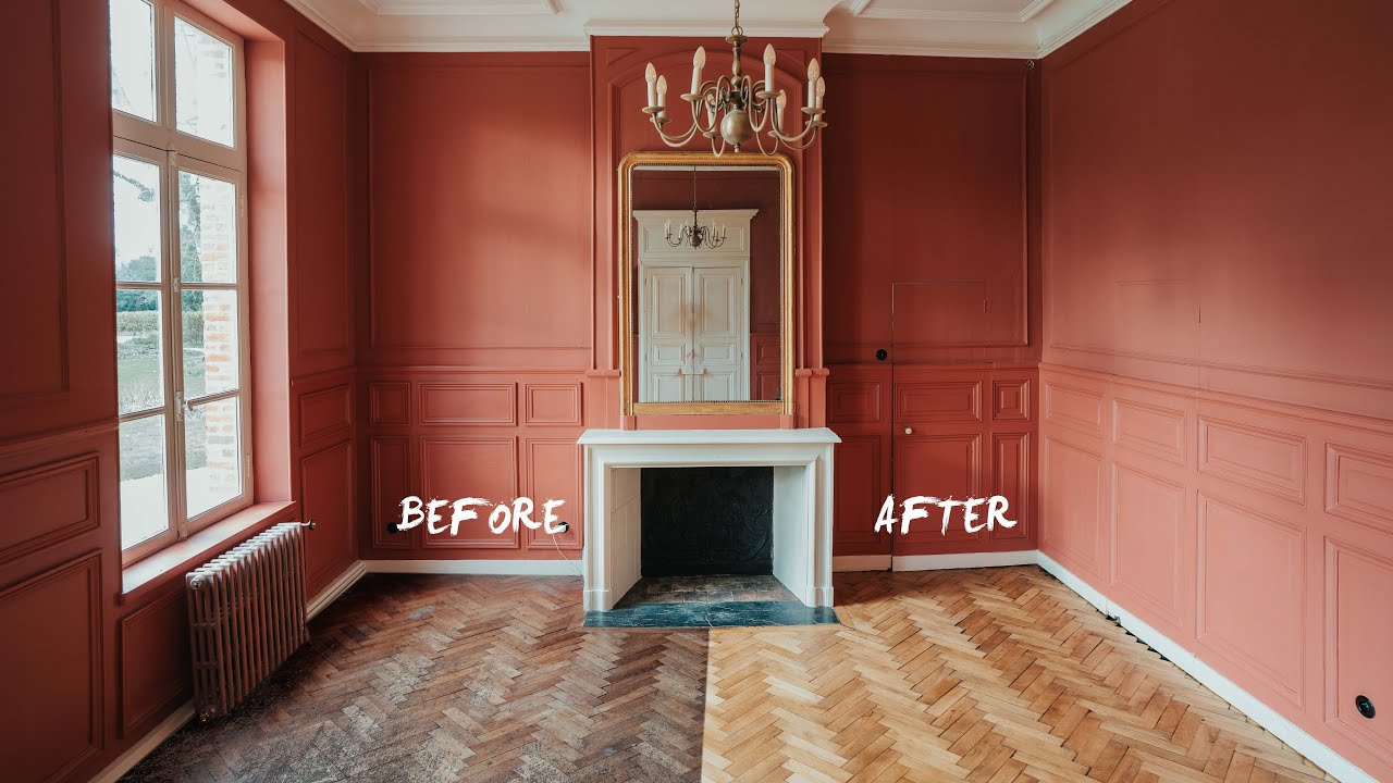 Restoring a 200 year old Chateau Parquet floor - Amazing transformation