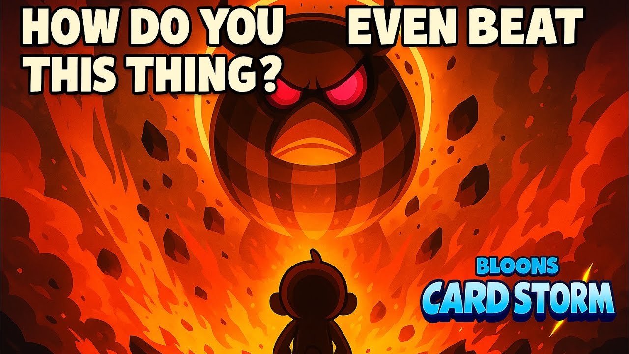 HOW DO U EVEN BEAT THIS THING?!? Dreadbloon Boss Battle From Hell Bloons Card Storm Gameplay