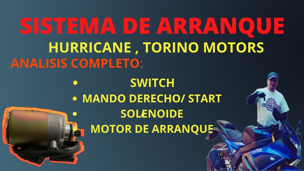 SISTEMA DE ARRANQUE HURRICANE 2021,MOTOS DE 125/250 CC.
