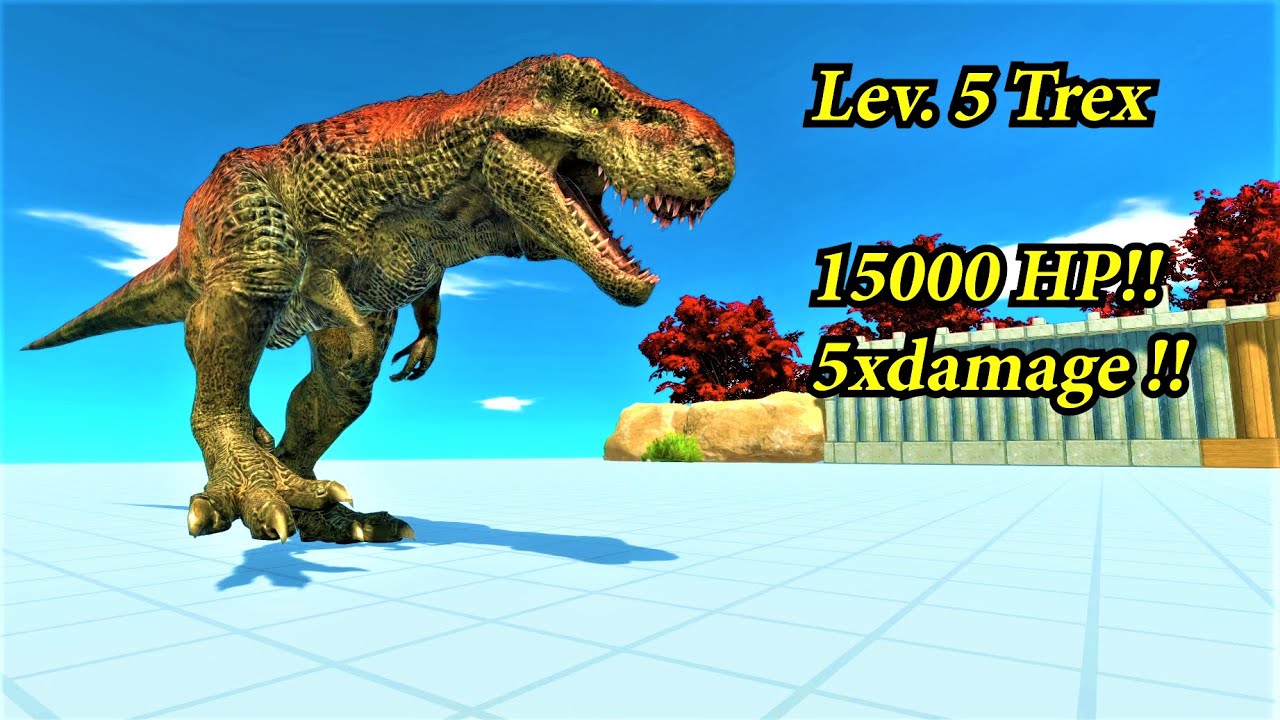 T-rex level 5 vs every factions arbs animal revolt battle simulator
