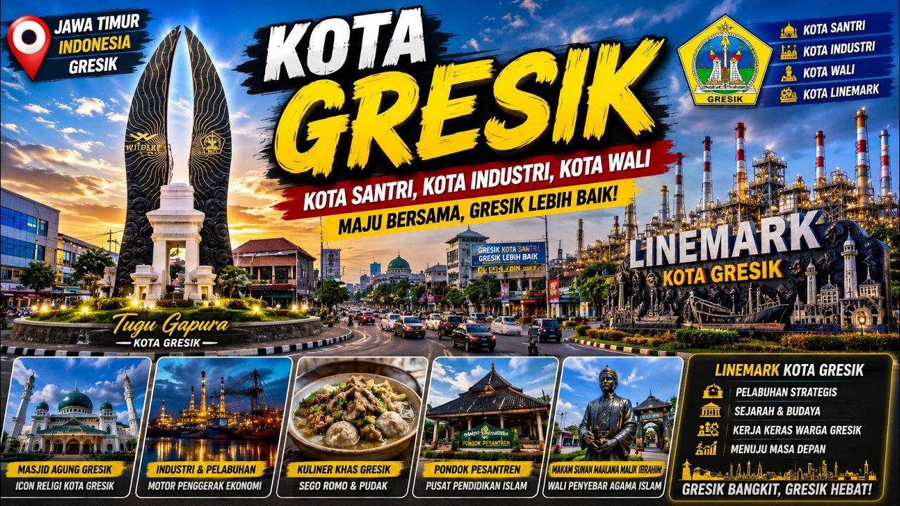 KOTA SANTRI PALING KAYA DI JAWA TIMUR | KONDISI TERKINI KOTA GRESIK