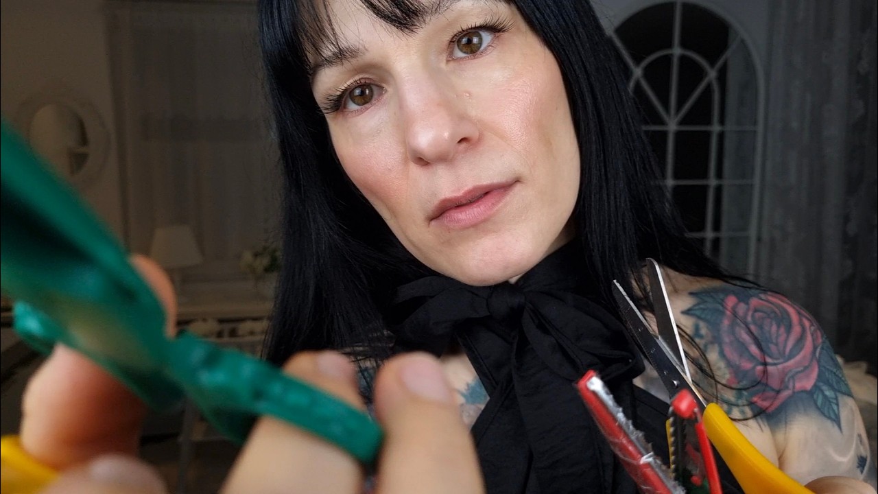 cut & take hair away | different scissors & different brushes | ASMR