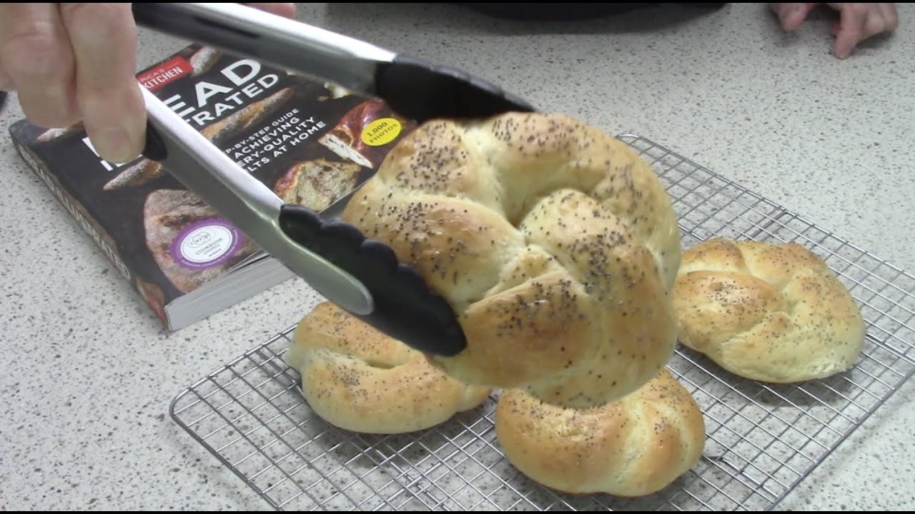 kaiser rolls - dough all tied up in knots - recipe 29