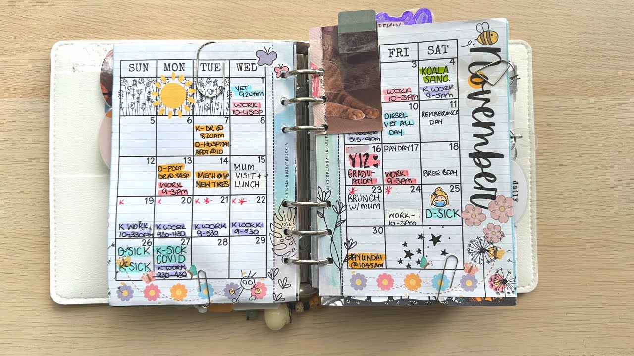 Planner Flip November Update || Paperbound Creations Personal Wide Rings