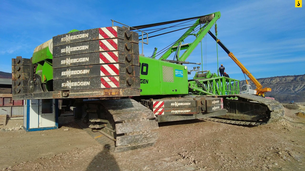 Sennebogen 7700.  Монтаж на 8 этапе Тавриды. Часть 2.