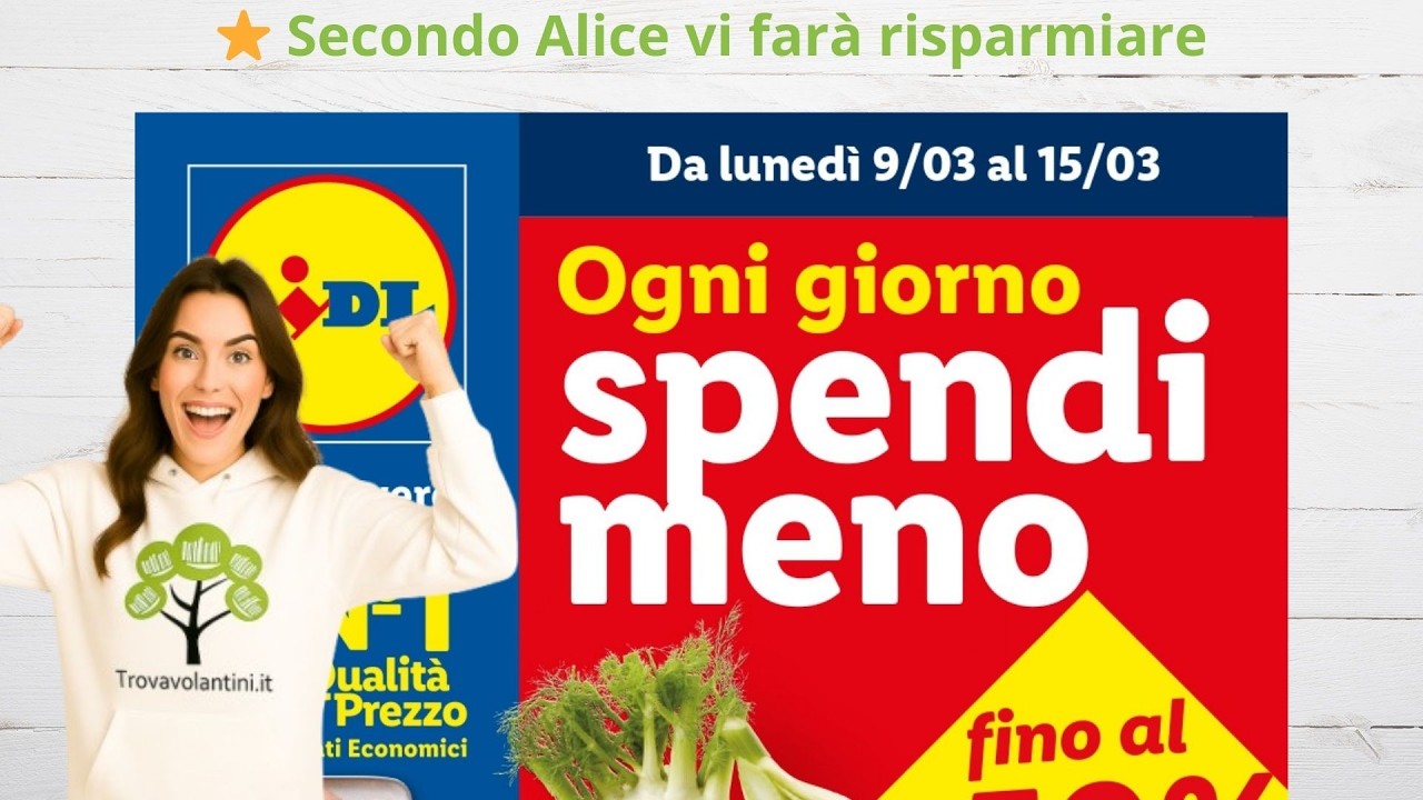 Volantino Lidl dal 9 al 15 Marzo 2026