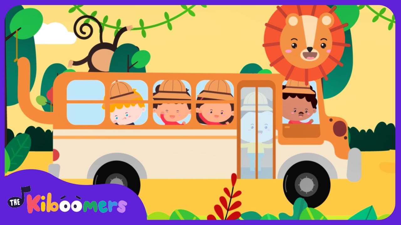 Wheels on the Lion Bus 🦁 | Roar Roar Song for Kids | The Kiboomers