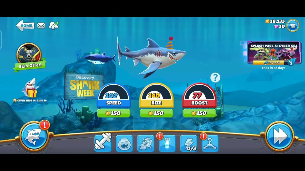 tidak... ketemu hiu ganas bekas perahu| Hungry Shark #3