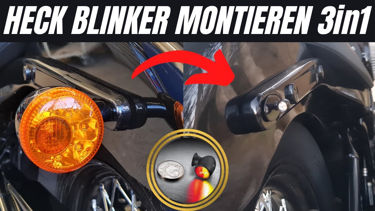 Harley Davidson Street Bob 114 Softail Heck Blinker umbau 3 in 1 Kellermann Atto DF mini