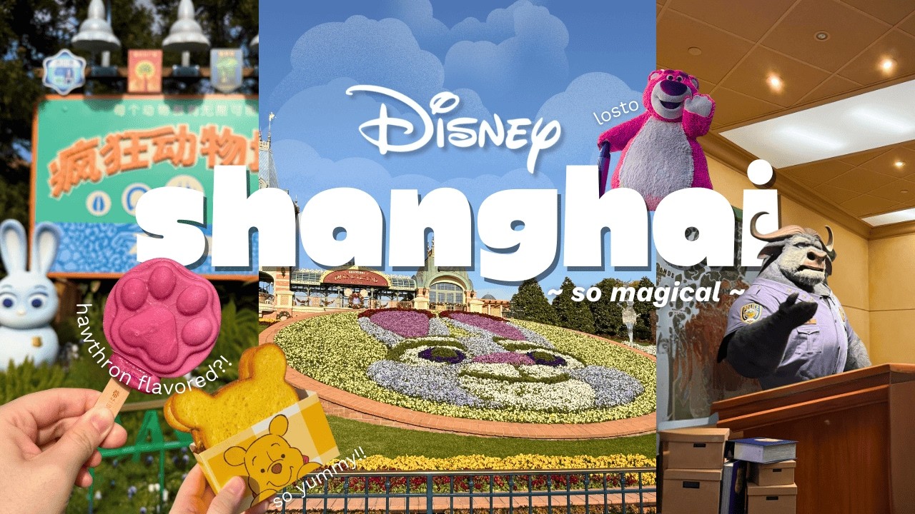 a day trip to shanghai disney 🎄 | christmas vibes, fireworks, parades, and rides