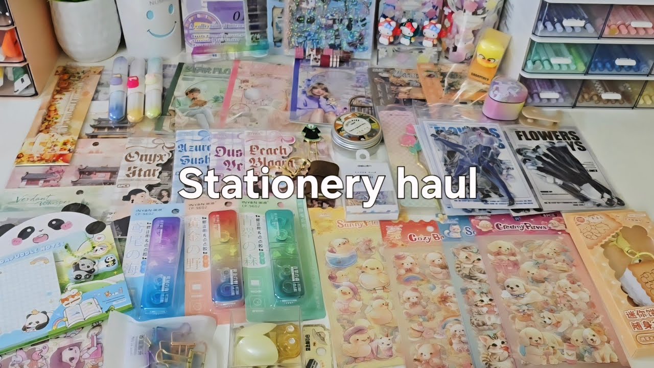 Unboxing cute and new stationery items ✨️ 💕 back to school haul...lot of new stationery 💗