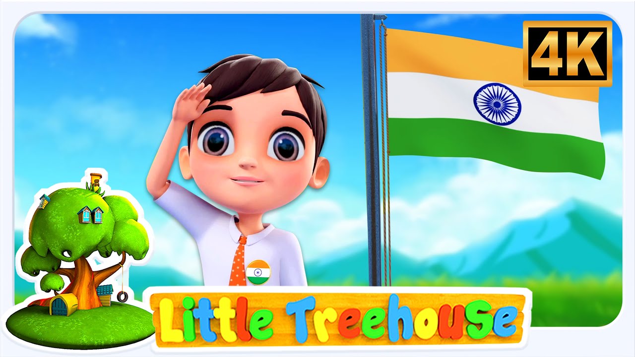 Jhanda Lekar Chale School, झंडा लेकर चले स्कूल, Little Treehouse Patriotic Song and Hindi Baby Songs