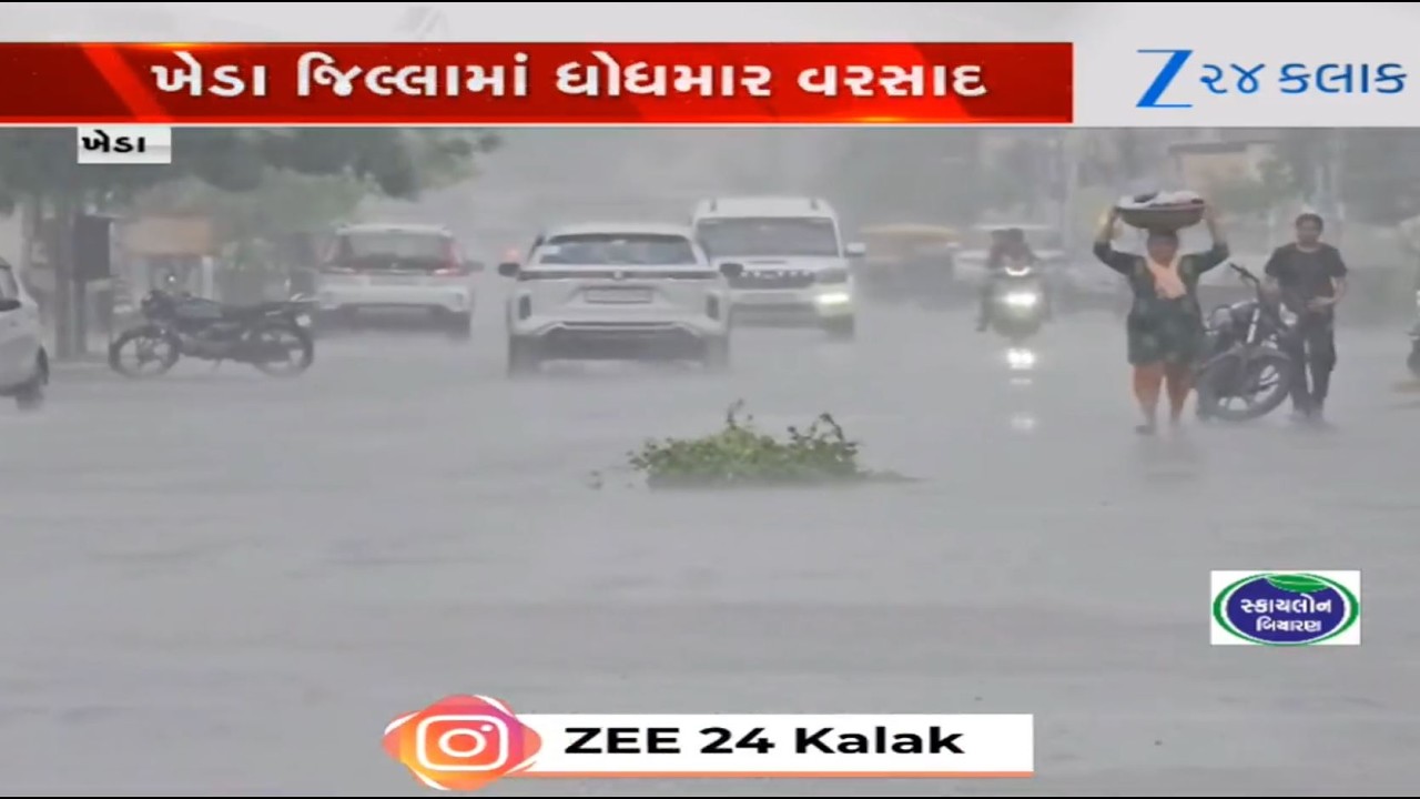 Long dry spell ends, parts of Kheda experience heavy rainfall along with gusty winds, thunderstorm