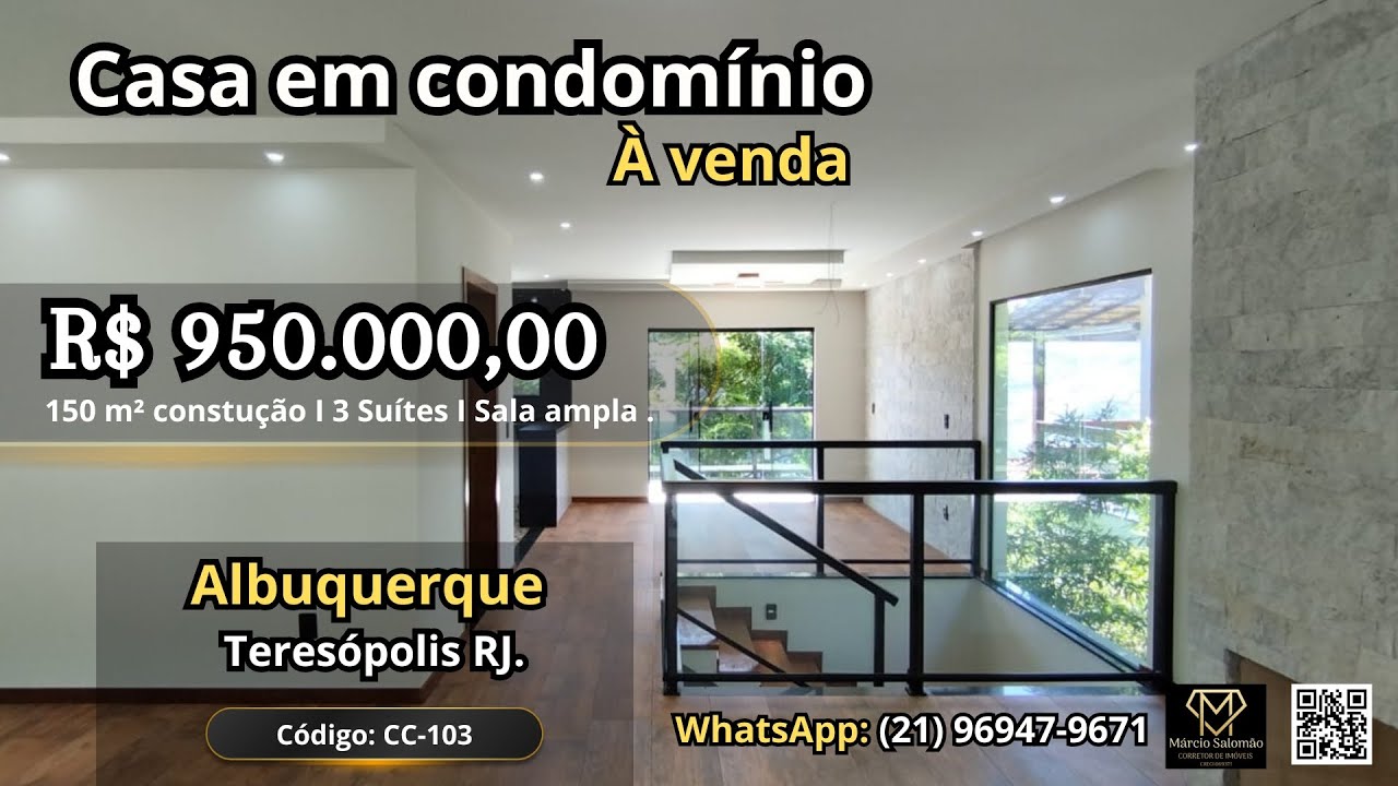 Casa em condomínio à venda, 3 suítes. Albuquerque, Teresópolis RJ. (Informações abaixo na descrição)