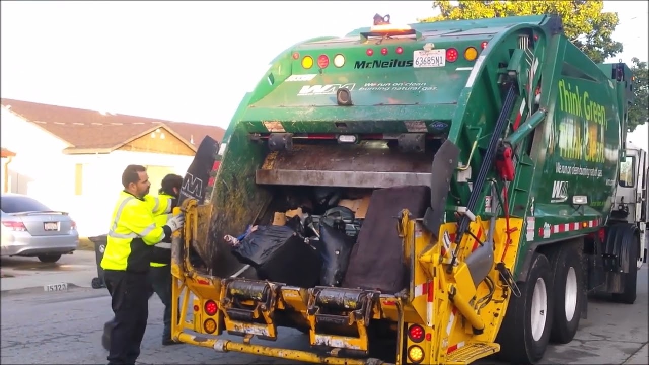 Waste Management Rear Loaders On bulky Collection