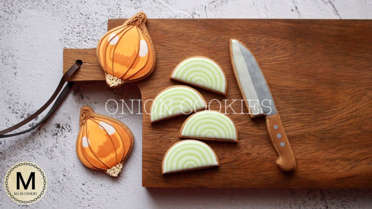 【アイシングクッキー】玉ねぎを切りました Onion Cookies