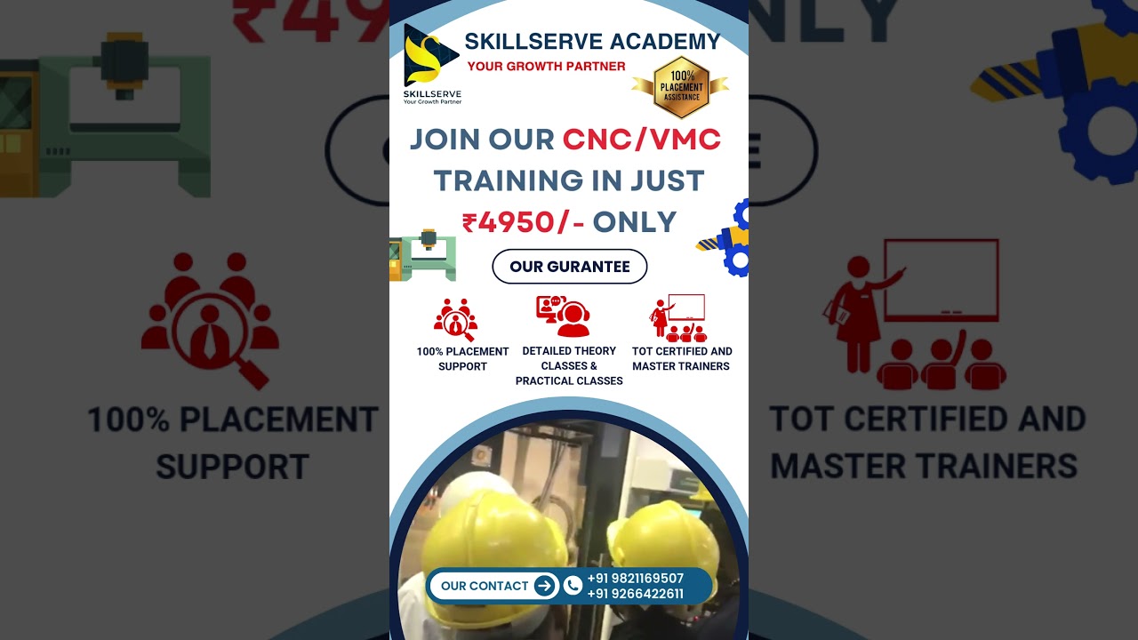 Get hands-on CNC/VMC training with 100% placement support and NSDC certification!