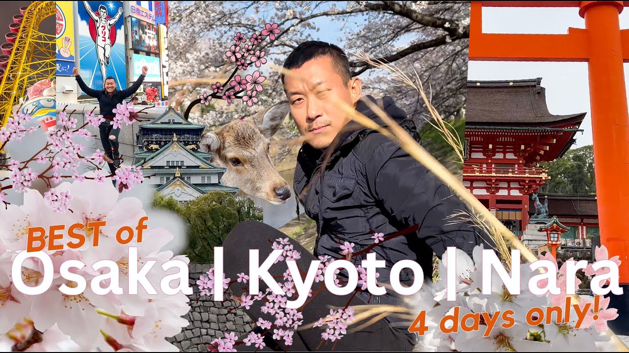 4 Days Osaka Kyoto & Nara Showcasing TOP Destinations | Secret Sakura 🌸 Spots Revealed!