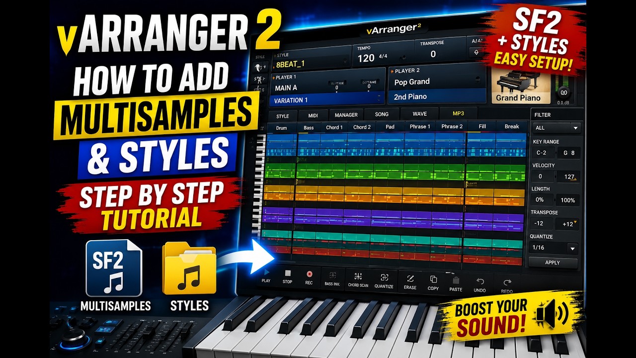  💻🎹  🔊 How to Add Multisamples and Styles in Varranger 2 💡Step by Step Tutorial🎛️