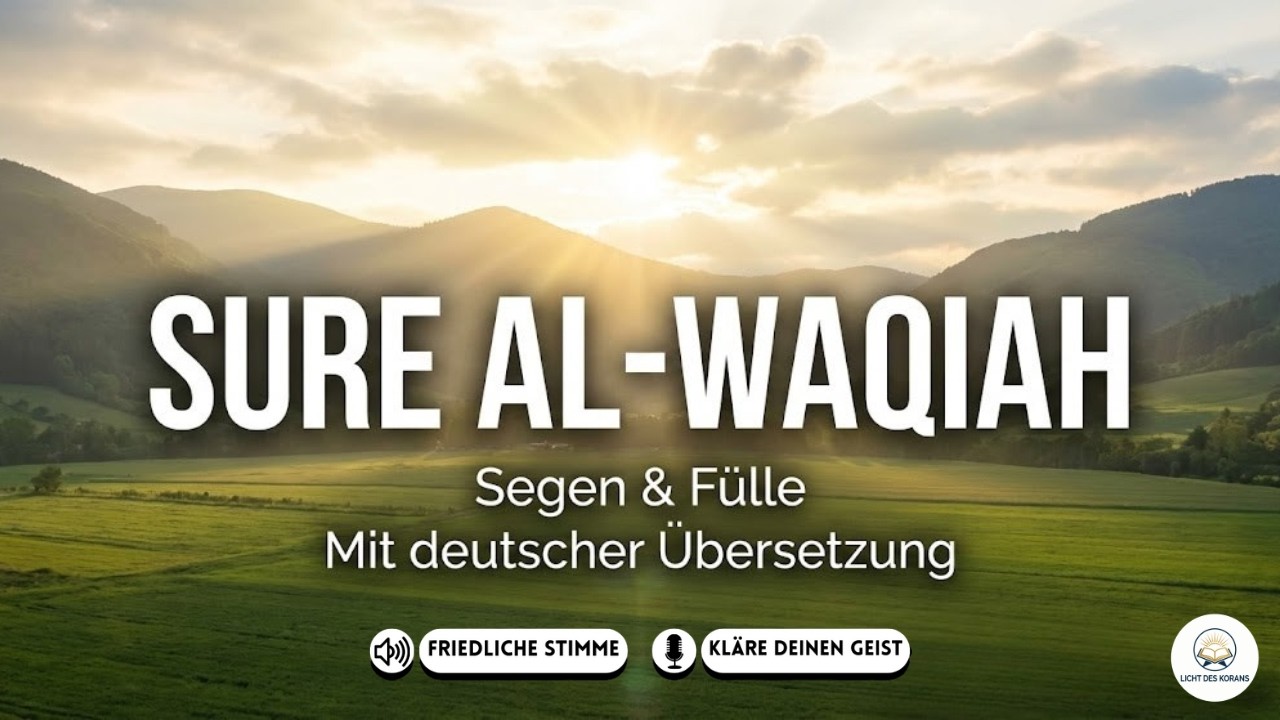 Sure Al-Waqiah | Beruhigende Koran Rezitation mit deutscher Übersetzung | Licht des Korans