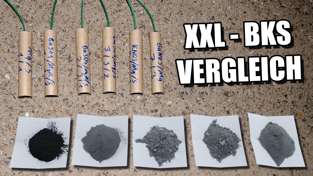 Mg/S vs BaSO4 vs KNO3 vs KClO4 BKS VERGLEICH mit Titan [HD]
