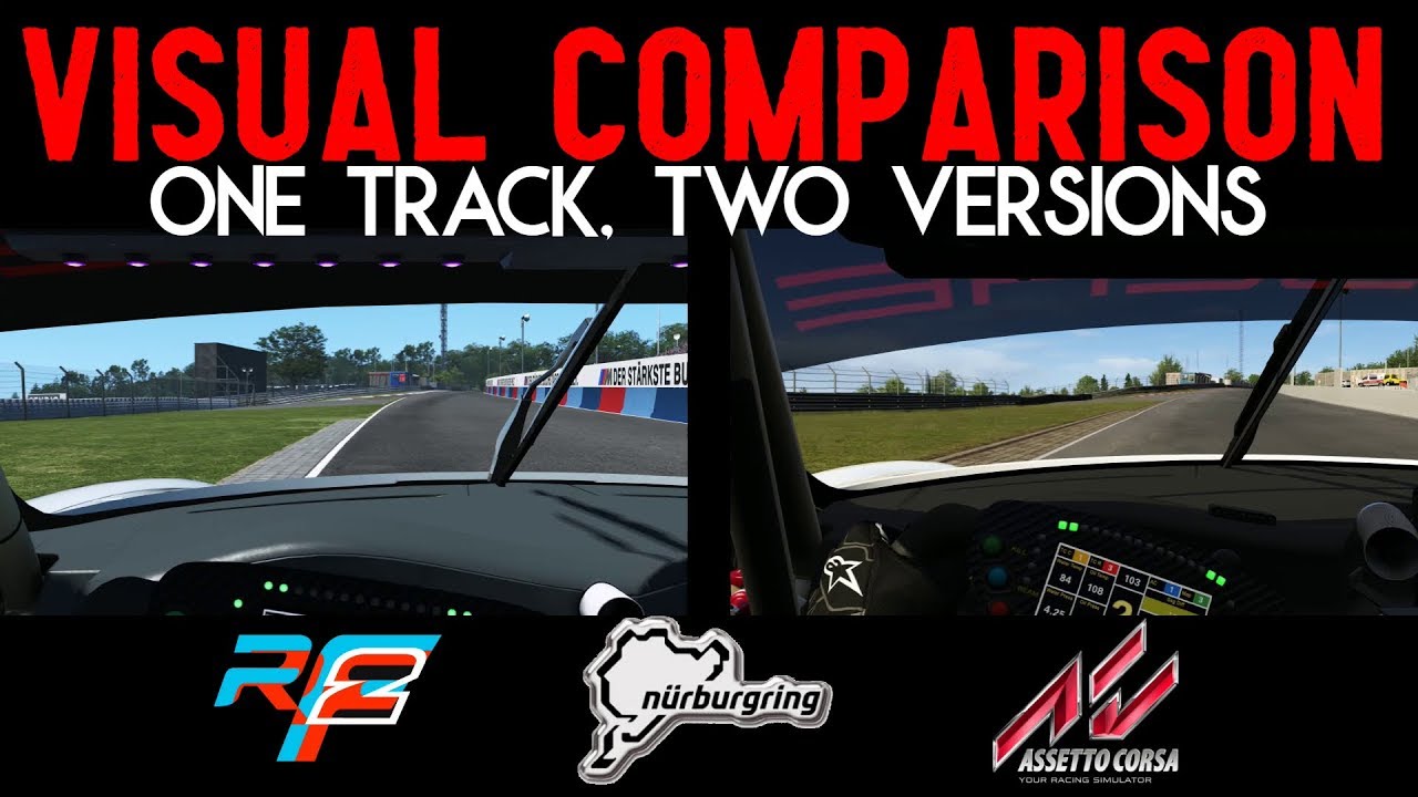 Assetto Corsa vs rFactor 2 - Nordschleife Visual Comparison