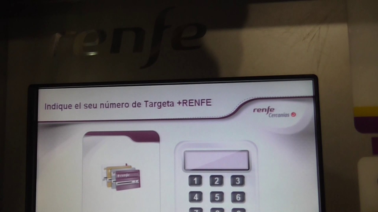 Maquina autoventa de Billetes que expende la nueva Tarjeta Renfe & Tú