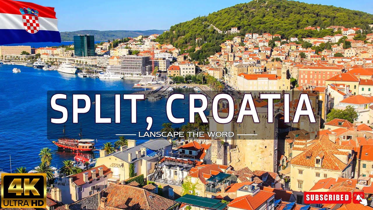 FLYING OVER SPLIT, CROATIA 4K UHD | Wonderful Natural Landscape With Calming Music For New Fresh Day