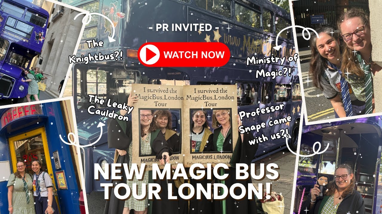 PR INVITED Inside the ULTIMATE Harry Potter Bus Tour in London! Filming Locations & Knight Bus Tour!