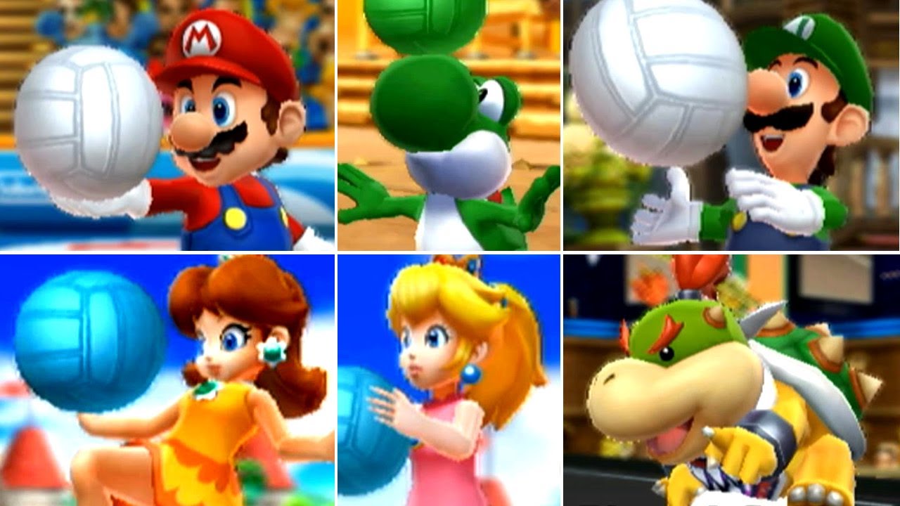 Mario Sports Mix - All Character Serving Animations