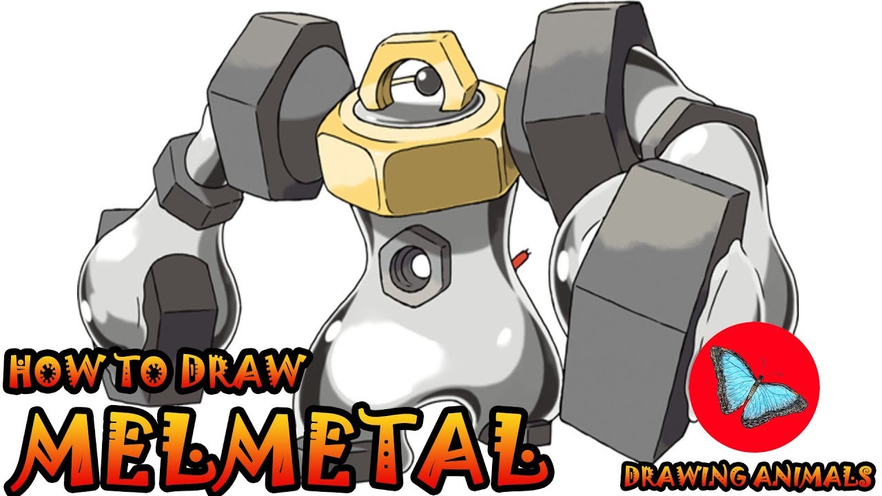 How To Draw Melmetal From Pokemon | Drawing Animals