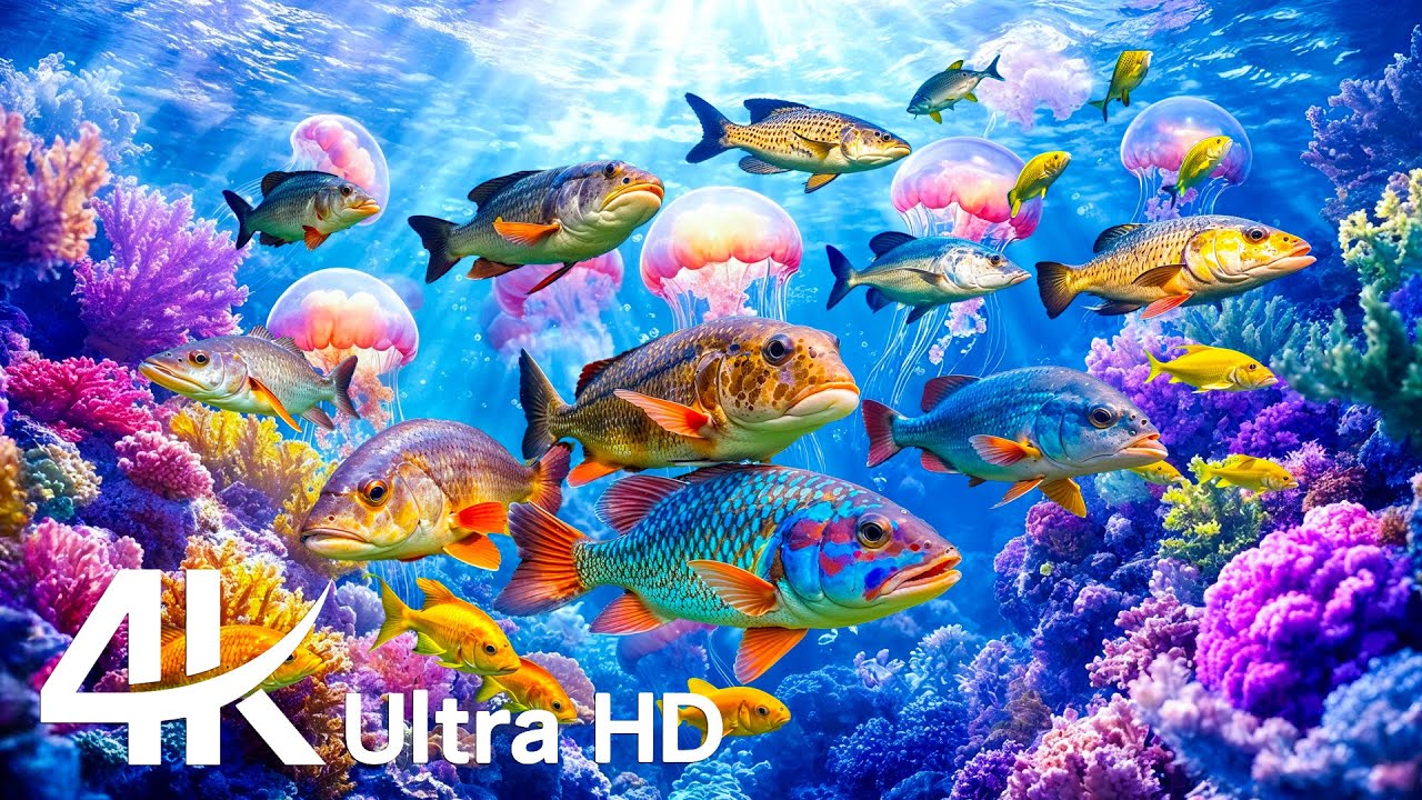 The Best 4K Aquarium - Dive Into The Mesmerizing Underwater Realm, Sea Jellyfish, Coral Reefs #2