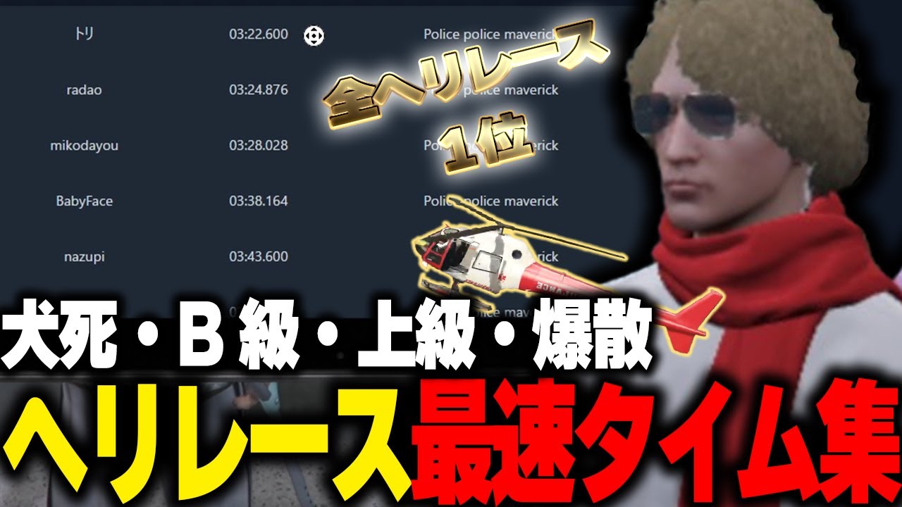 【ストグラ】全ヘリコースのタイムアタックで１位になる鳥野ぎん ノーカット