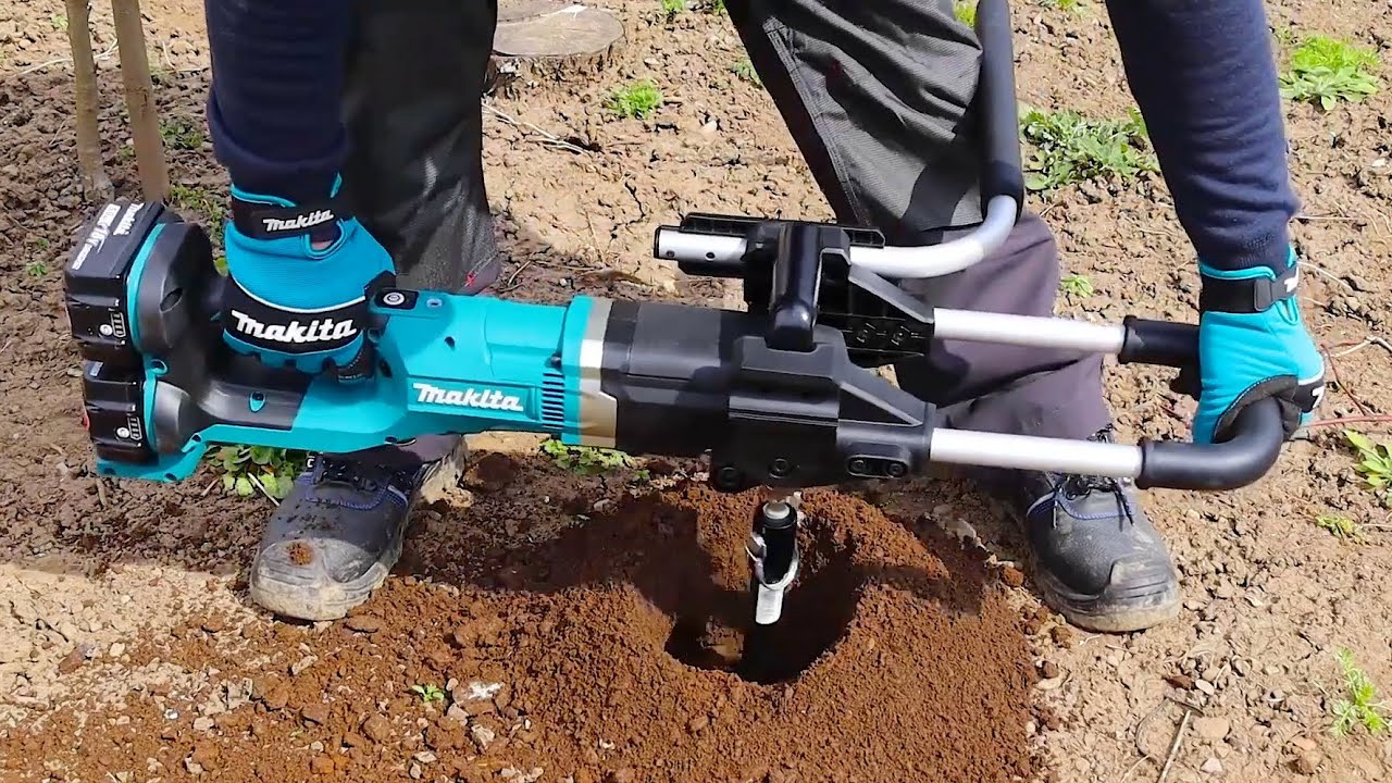 Cordless Earth Auger, Makita DDG460, 36V LXT. 100mm Drill Test