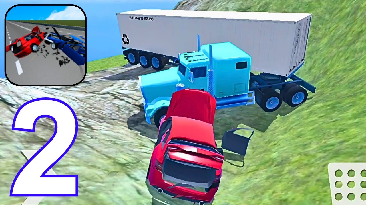 Car Crash Simulator : Accident - Gameplay Walkthrough, Mountain (iOS,Android) | Part 02