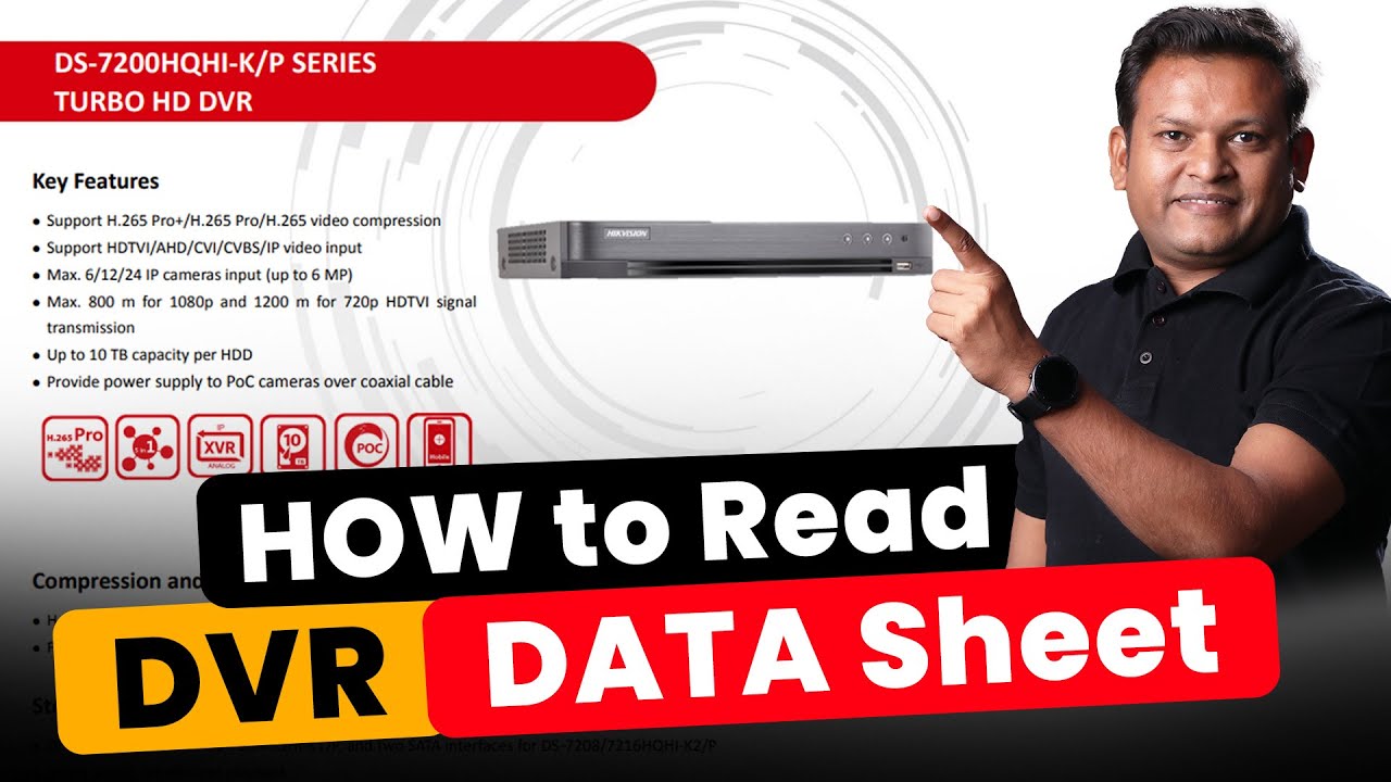 How to Read DVR Data Sheet in Detail & Every Features | Complete Information About CCTV Terminology