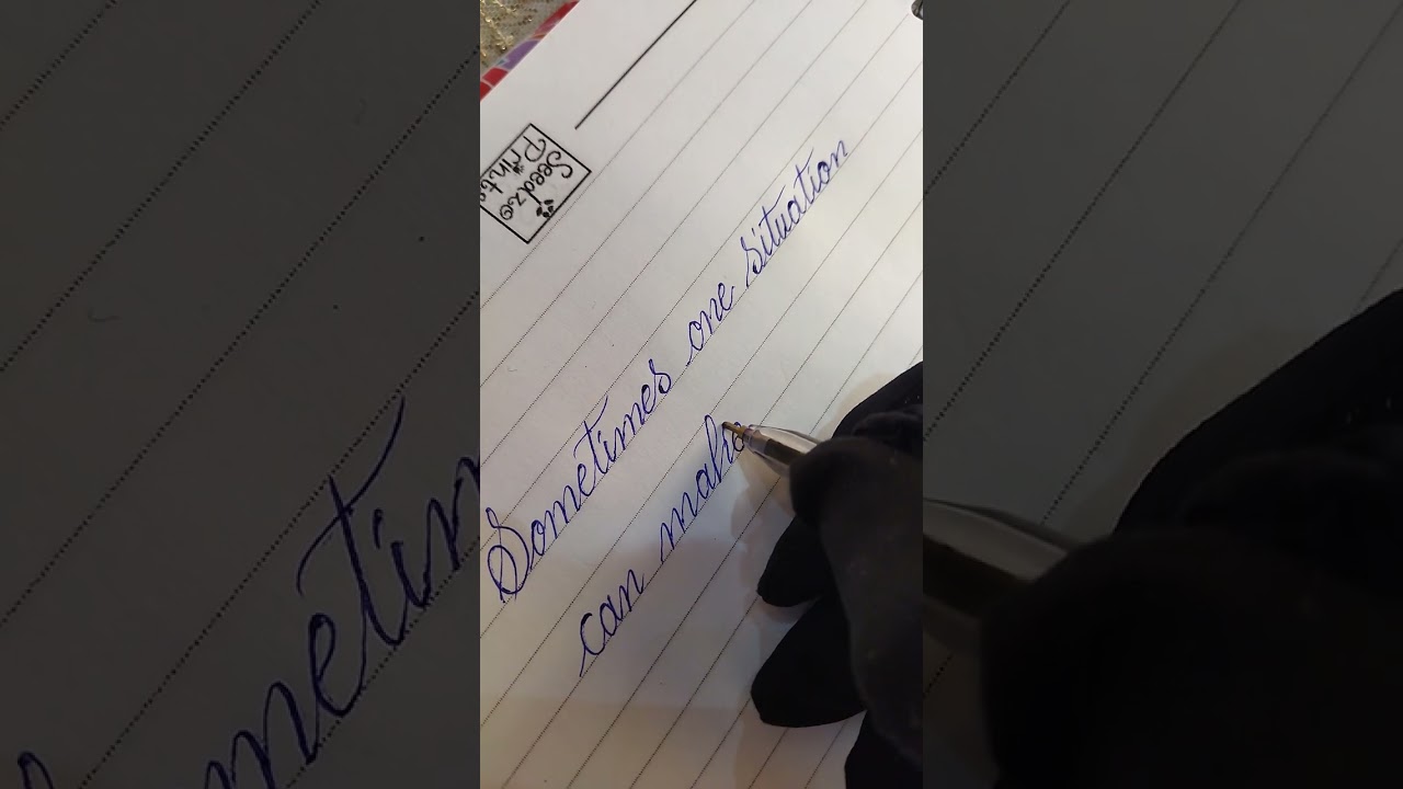تحسين الخط الانجليزي بالقلم العادي.