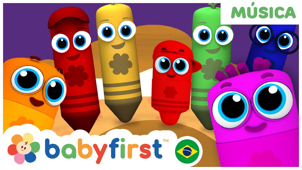 🎵 Músicas para Crianças | Cinco Macaquinhos com turma da cor e mais | BabyFirst Brasil