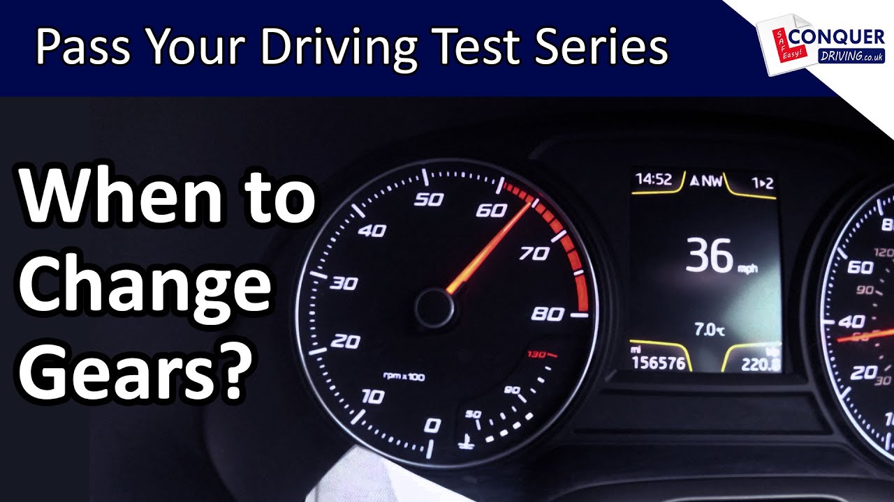 When to change gear in a manual car