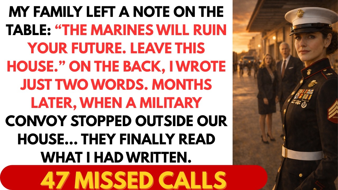My Family Said the Marines Ruined My Future — Then a Convoy Stopped Outside Our House
